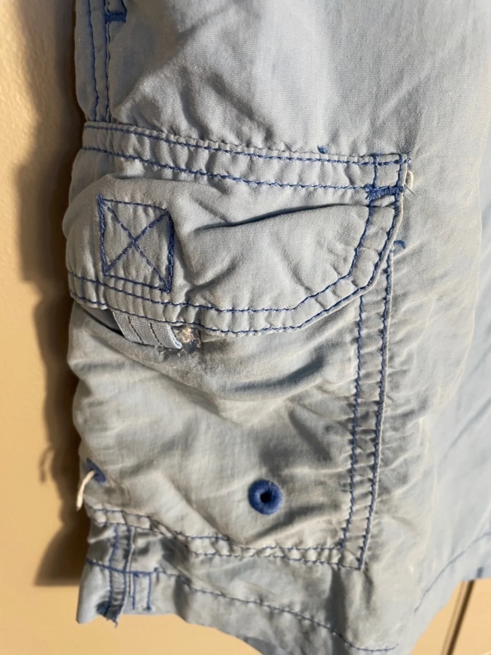 Tommy Bahama Light Blue Men's Swim Shorts with Drawstring